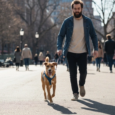Happy active dog enjoying a gentle grooming session at home