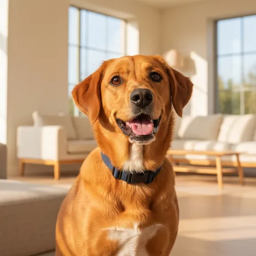 Dog enjoying a fresh, odor-free environment